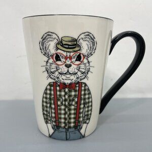 Signature Housewares Hipster Animal Collection Mouse Ceramic Mug Coffee Cup